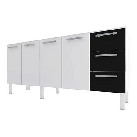 Gabinete Venus Flat de Aço para Cozinha 2m com 3 Gavetas Cozimax