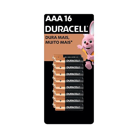 Pilha Alcalina AAA Palito com 16 Unidades Duracell