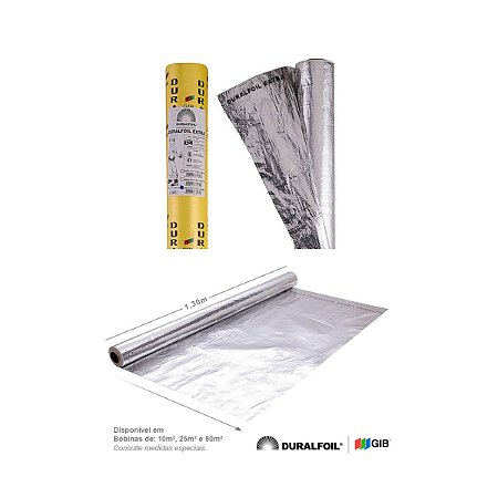 Manta Extra 50m² 1,20 x 38,46 Metros 2 Faces Alumínio Amarela Duralfoil