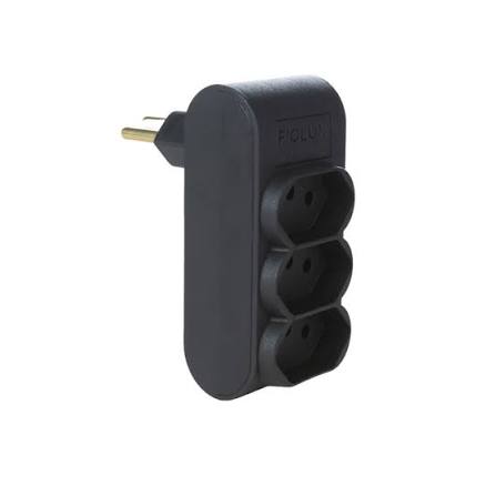 Benjamin Multiplicador 3 Tomadas 2P + T Preto Fiolux 613363