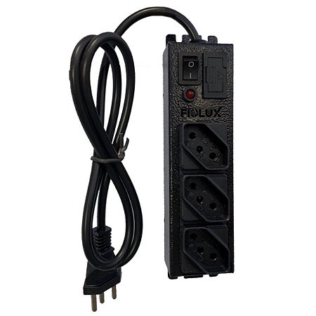 Filtro de Linha 3 Tomadas Bivolt PRO Fiolux
