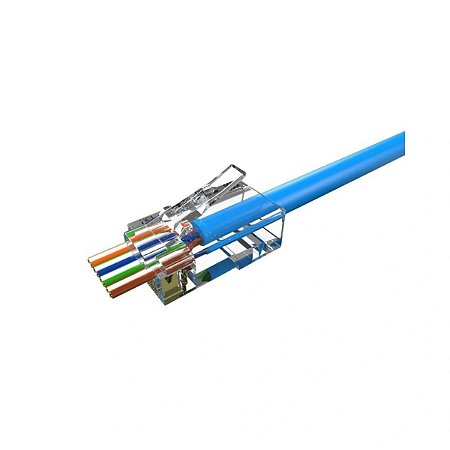 Pino Conector Jack RJ45 8x8 CAT6 com 10 Peças Sohoplus