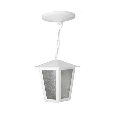 Pendente Colonial Aço L-2-C Branco Ideal