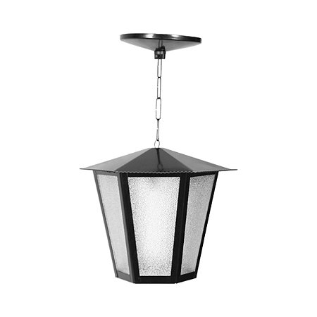 Pendente Colonial Aço L-3-C PT Preto Ideal