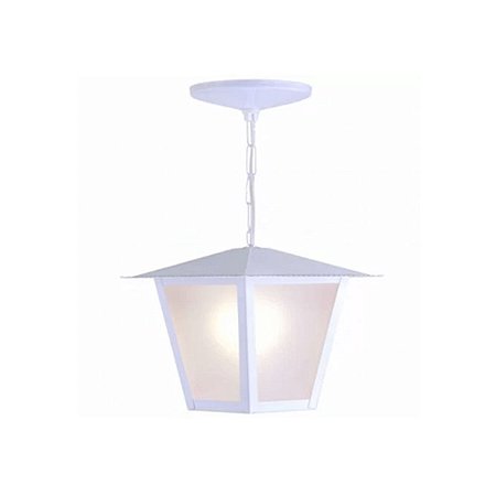 Pendente Colonial Aço L-4-C BR Branco Ideal