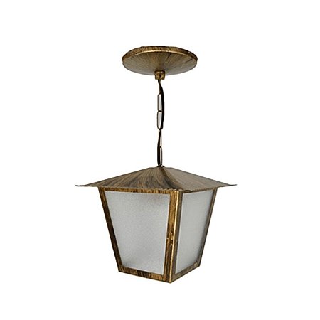 Pendente Colonial Aço L-4-C Ouro Velho Ideal