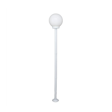 Poste Aço Branco com Vidro P-18 BR Ideal