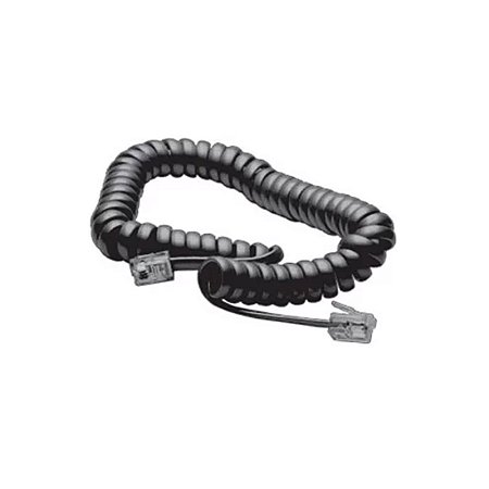 Extensão Monofone com 2 Metros Espiral Preta Interneed