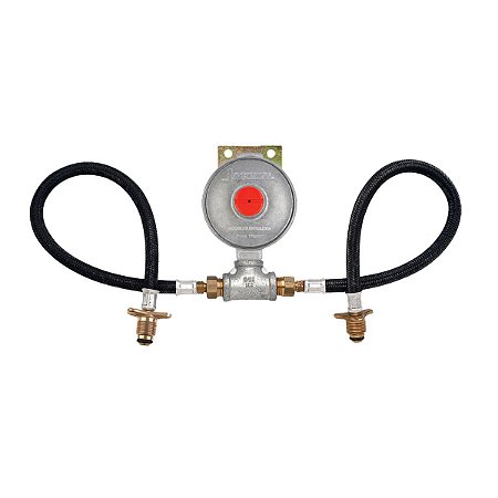 Conjunto Regulador 2XP45 Semi Industrial Ultragás 7KG/H Saída 3/8" 020812 Jackwal