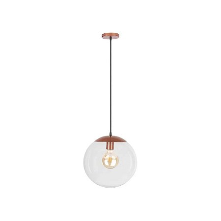 Pendente Catar Bola Transparente 30cm PD2188/1CO_FO Kin