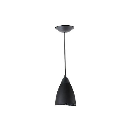 Pendente Pop Tulipa 1 Lâmpada E27 PD11/PR_PR Preto Kin