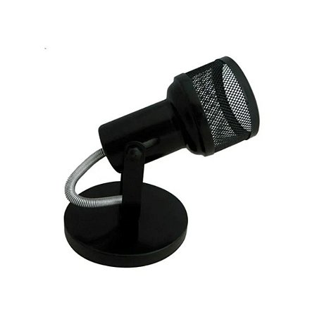Spot Tela 1 Lâmpada E27 SP1770/1 Preto Kin