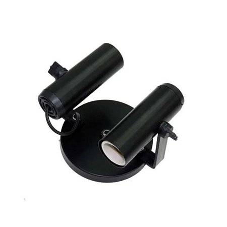 Spot Tubinho 2 Lâmpadas E27 SP1695/2 Preto Kin