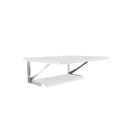 Kit com Duas Prateleiras e Suporte em Aço KIT2Z Branco Multivisão