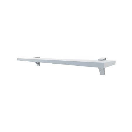 Prateleira com 2 Suportes para Fixação BELLE-2040-UV-BR 20 x 40cm Branca Multivisão