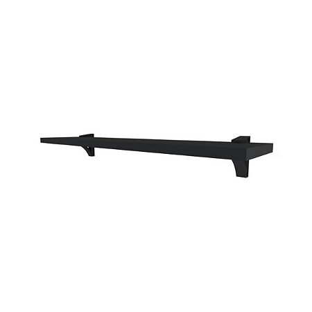 Prateleira com 2 Suportes para Fixação BELLE-2080-UV-PR 20 x 80cm Preta Multivisão