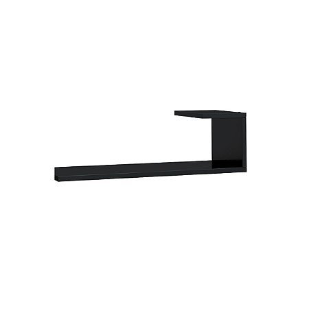 Prateleira Alpha "J" com Fixação Invisível 20 x 60 x 18cm Preta Multivisão