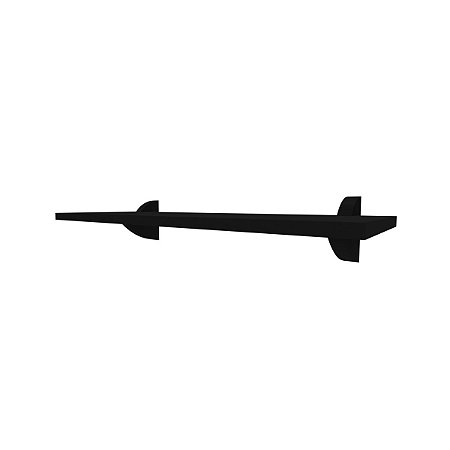 Prateleira com Suporte Clip CLIP-2080--UV-PR 20 x 80cm Preta Multivisão