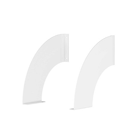 Suporte para Prateleira Meia-Lua SUP-ML-18X18-BR Branco Multivisão