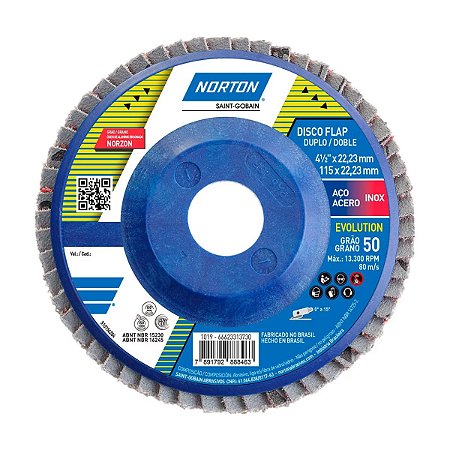 Disco Flap Evolution Classic 115X22MM Grão 50 Norton