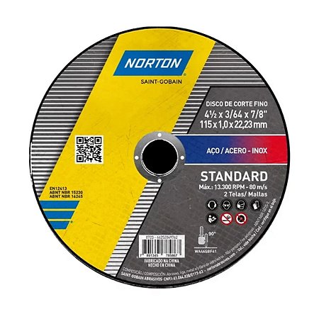 Disco Corte Standard 4.1/2X3/64X7/8 Norton