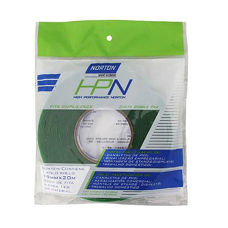 Fita Dupla Face Alta Performance 19MMX20M Transparente Multiuso Norton