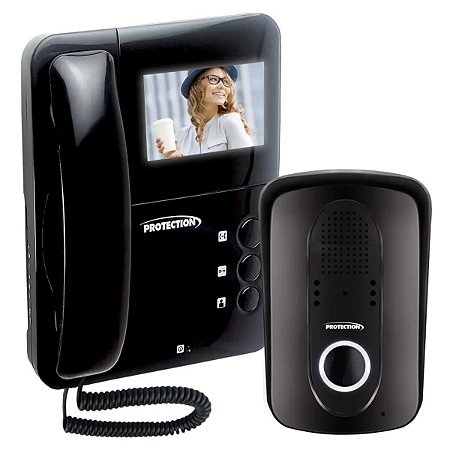 Vídeo Porteiro Color Preto PT-3000 Protection