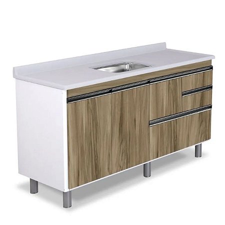 Gabinete Coz Coliseu para Pia 1,80m Nogal 5865-29 Rorato