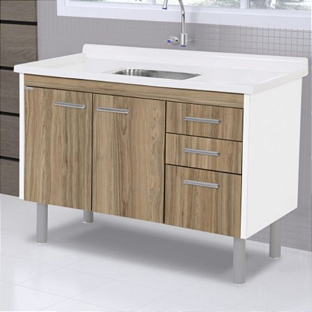 Gabinete Valenza Coz para Pia 1,20m Nogal 5601-29 Rorato