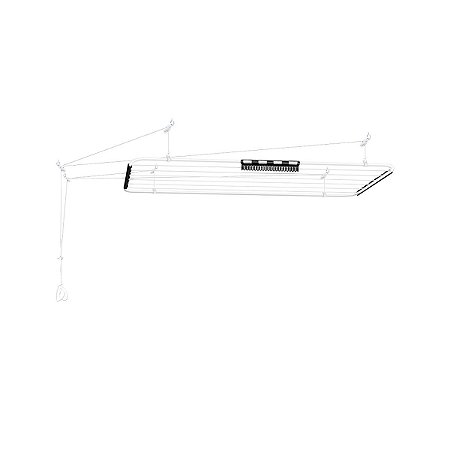 Varal de Teto Mônaco 100x56x40 Branco Secalux