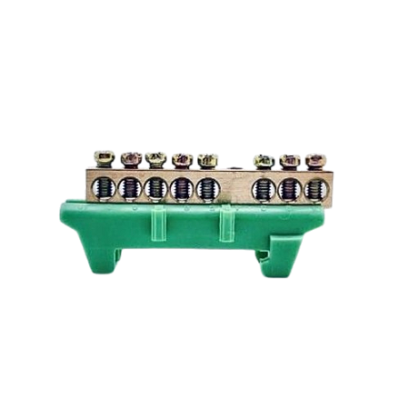 Barramento Terra 8 Furos Tcm-Bar-8f-10 Verde Tcm