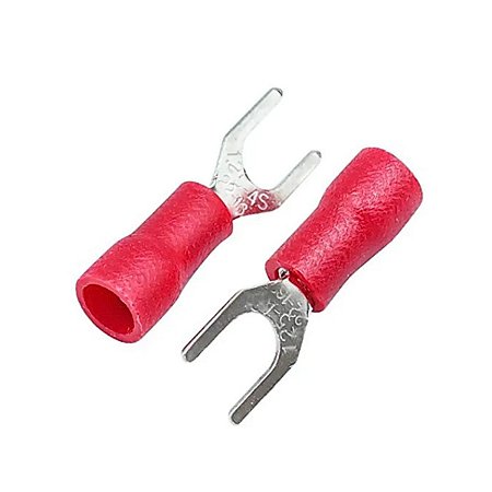 Forquilha Terminal Pré Isolado 1,50mm Vermelho Tcm