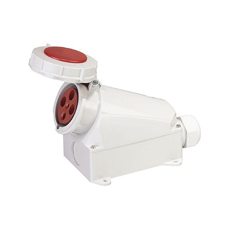 Tomada de Sobrepor 3P+T 63A 6H 440V Vermelha 12822113 Weg