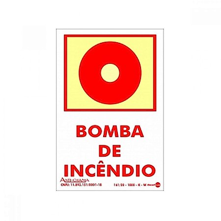 Botoeira Bomba Incêndio Fotoluminescente PAF-694 10X14 Encartale