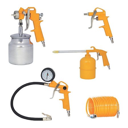 Kit Pistola para Pintura e Conjunto Ar 5PB Chiaperini