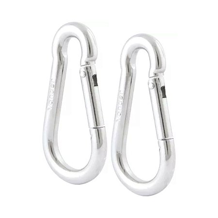 Mosquetão em Aço com Trava para Cabo 5 x 50mm 2 Unidades Vonder