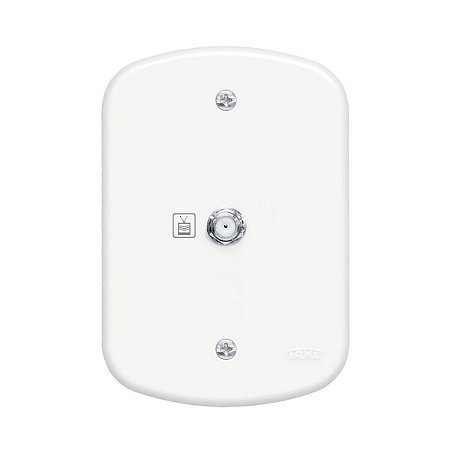 Conjunto Tomada para Antena de TV 0144 Blanc Fame