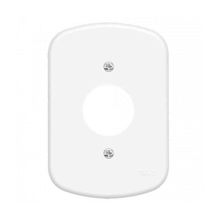 Placa 4X2 1 Tomada Redonda 840 F5 Blanc Fame