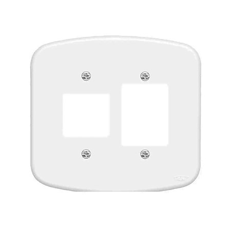 Placa 4X4 2 Interruptores + 3 Interruptores 953 F23 Fame Blanc