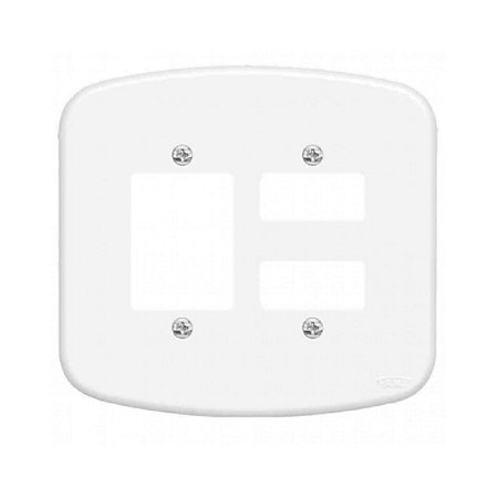 Placa 4X4 3 Interruptores + 2 Interruptores 956 F32D Blanc Fame
