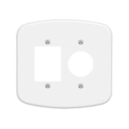 Placa 4X4 3 Interruptores + 1 Tomada 964 F35 Blanc Fame