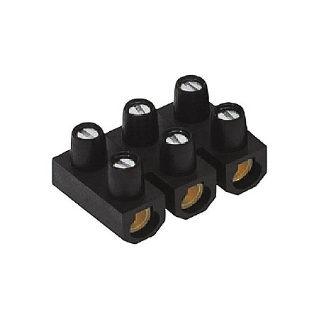Conector Sindal 10Mm para 3 Bornes 1959 Preto Fame