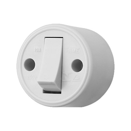 Interruptor Externo 1P Cinza Redondo 304 Fame