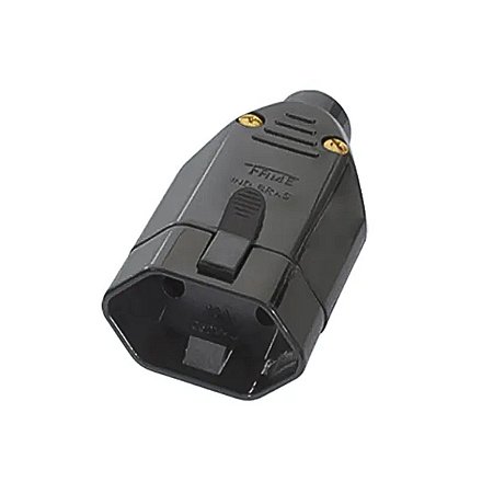 Plug Fêmea 2P+T 20A Preto 2147 FAME