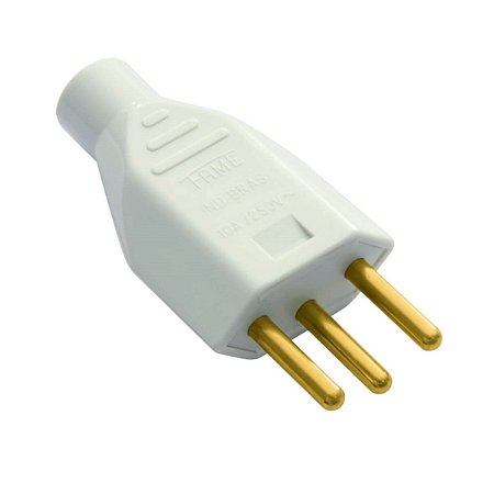 Plug 2P+T 180g Macho 10A Cinza 1729 Fame