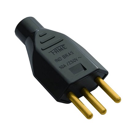 Plug Macho 2P+T 20A 2143 Preto Fame