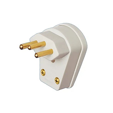 Plug Macho Prensa 2P+T 90 Cinza 10A 3147 Fame