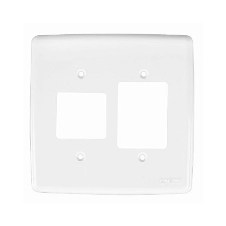 Placa 4X4 2 Interruptores + 3 Interruptores FL GRIS Fame