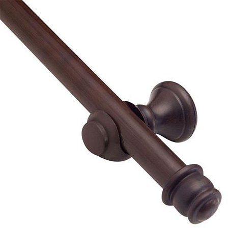 Varão De Cortina 19mm 2,50m Imbuia Fortral