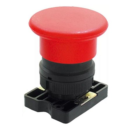 Botão de Impulsão 40mm Vermelho SLPFN1R4 Steck